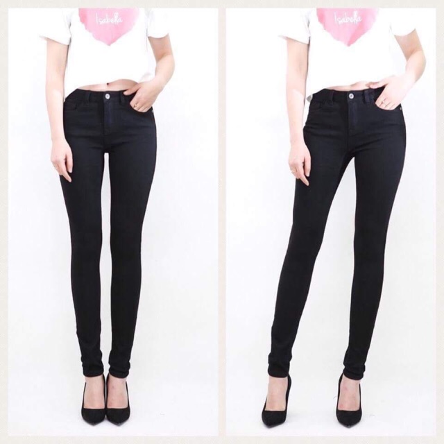 Quần jean đen xước mềm nhẹ
