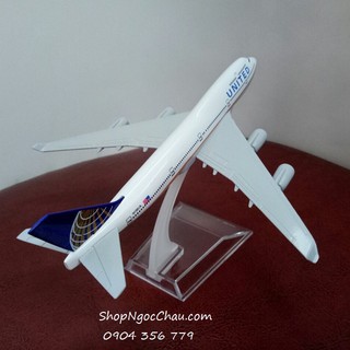 Mô hình máy bay tĩnh B747 United Airlines (New Logo) 16cm