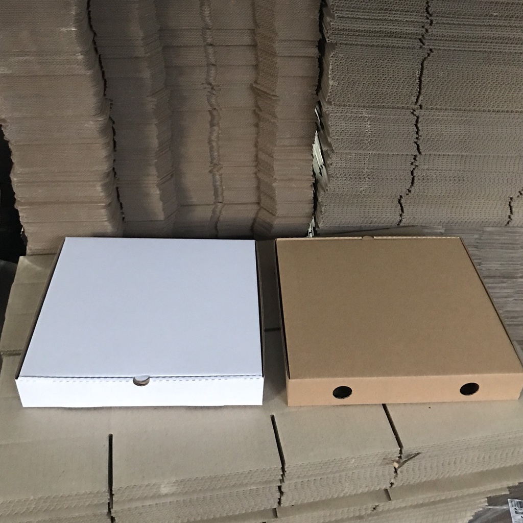 HỘP GIẤY CARTON ĐỰNG BÁNH PIZZA SIZE 26X26X4CM NHIỀU MÀU