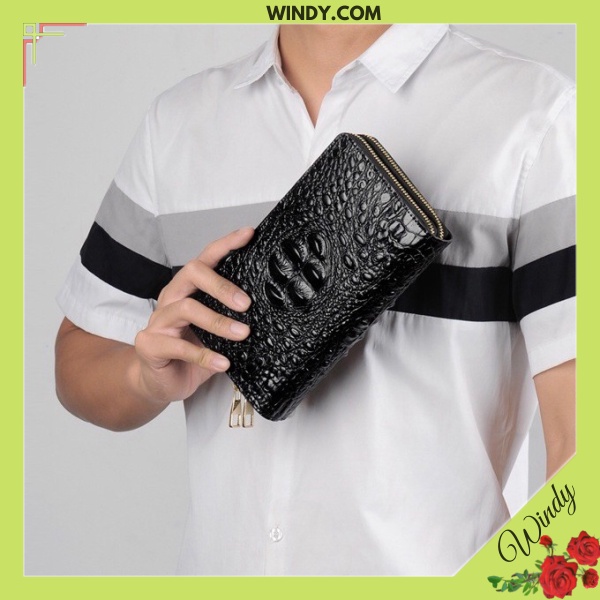 Ví Cầm Tay Nam Nữ Nhiều Ngăn Vần Da Cá Sấu Sang Trọng Đẳng Cấp Windy.com