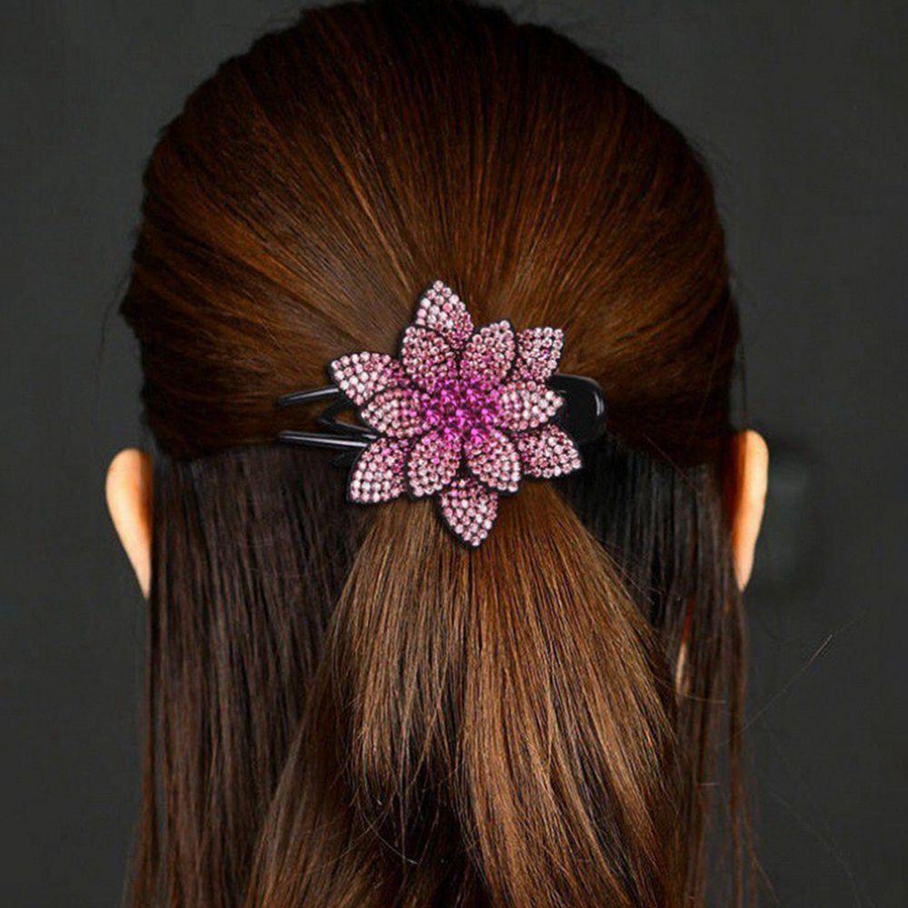 Kẹp Tóc Hình Chữ U Họa Tiết Hoa Phong Cách Hàn Quốc Ngọt Ngào VANES1