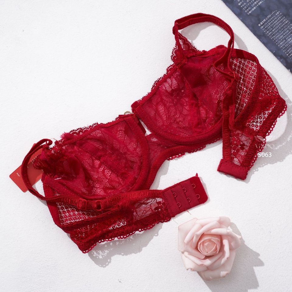Bộ đồ lót nữ xuyên thấu ren mềm có gọng nâng ngực gợi cảm sexy Vingo S063 VNGO | BigBuy360 - bigbuy360.vn