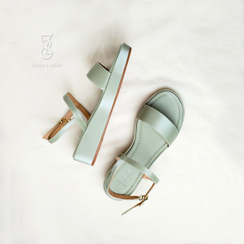 Sandal Nữ Quai Ngang Đế Bánh Mì Seven & Eight 4cm - SBM0001