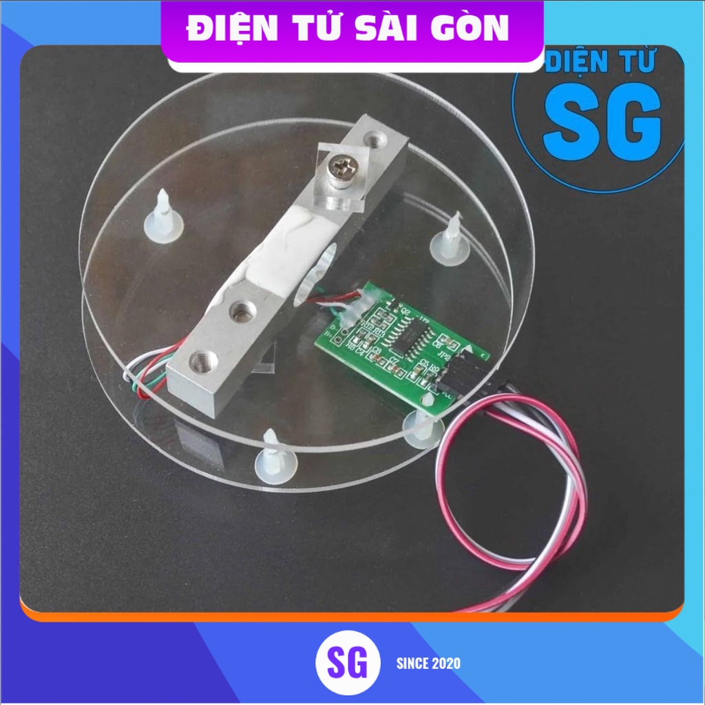 Bộ Cảm Biến Cân Nặng Loadcell 5kg + Khung Bàn Cân Mica - K8RK