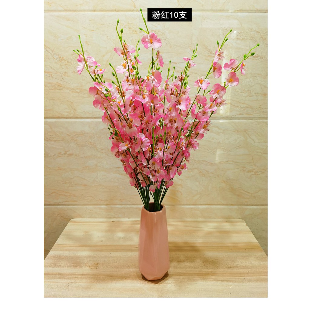 bông hoa giả Nhánh Hoa Nhân Tạo Trang Trí Nội Thất hoa giả để bàn  cao cấp hoa gia