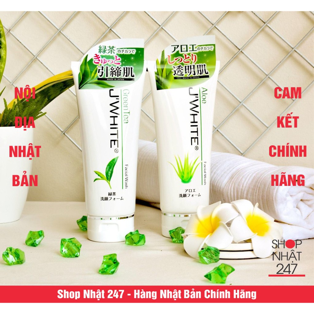 Hasaki Sữa Rửa Mặt J'WHITE Chiết Xuất Lô Hội 200g Nội địa Nhật Bản