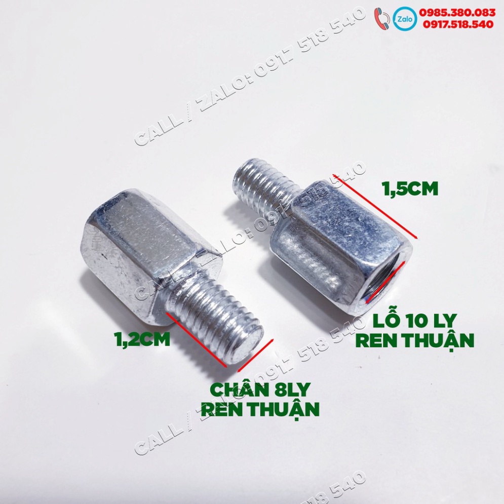 Ốc chuyển ren chân gương kiếng - ốc nâng chân gương sh và các loại xe ( giá 1 chiếc ) Ảnh thật Sp