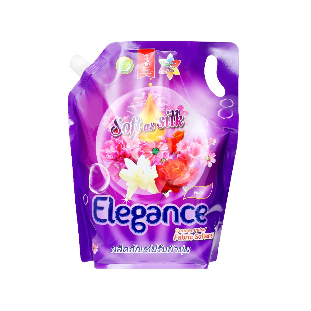 [ Thái Lan ] Nước xả vải Elegance Violet tím ngọt ngào túi 1.8 lít