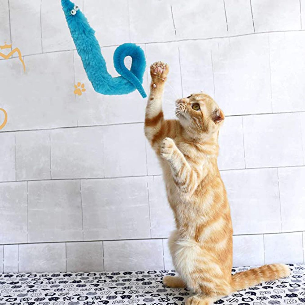 Set đồ chơi giun xoắn độc đáo vui nhộn mềm mại dành cho trẻ em/ mèo cưng