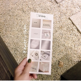 Set 4 Tờ Sticker basic tối giản MGZC