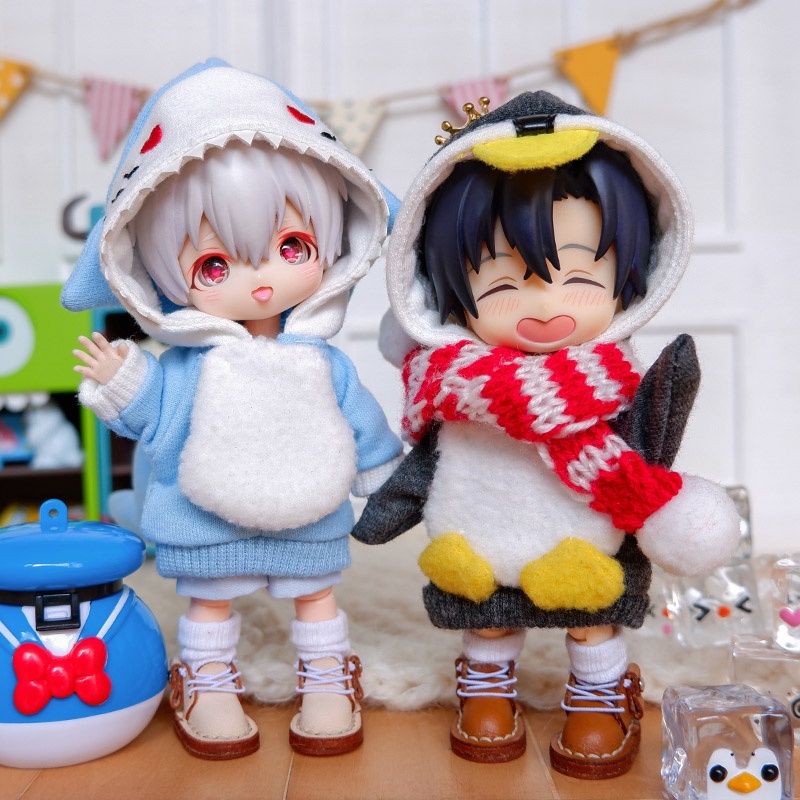 Áo Khoác Hình Cá Mập Cho Búp Bê OB11 Nendoroid YMY obitsu11 1/12 BJD 1/8BJD BODY9