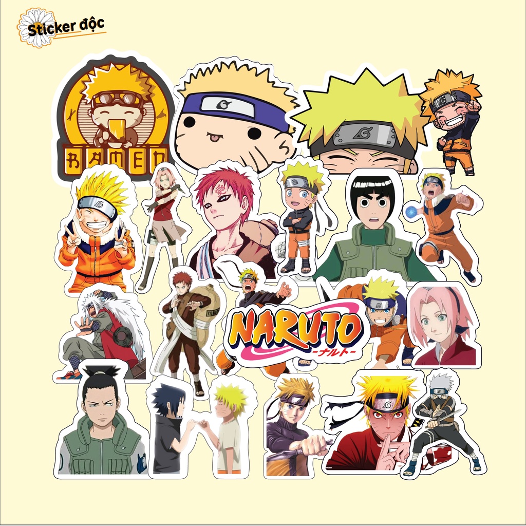 Sticker Naruto chống nước cao cấp bền đẹp phong cách Naruto Dán điện thoại, laptop, vali, mũ bảo hiểm