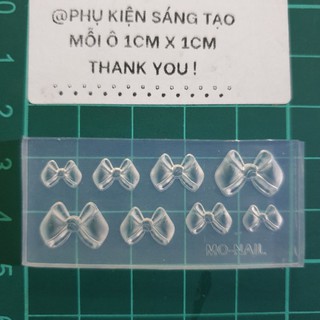 Khuôn nơ silicon đắp bột trang trí móng MoNail  khn-03 🎀🎀🎀