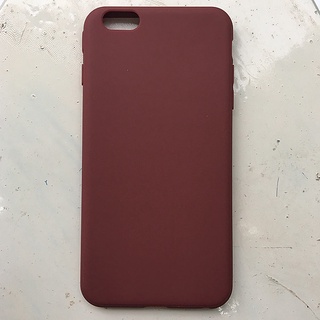 Ốp lưng iphone 6 plus - 6s plus - silicon dẻo màu đỏ mận