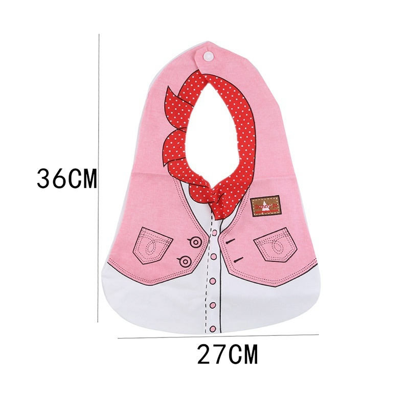 Baby Vest Cotton Waterproof Mouth Cartoon Bib