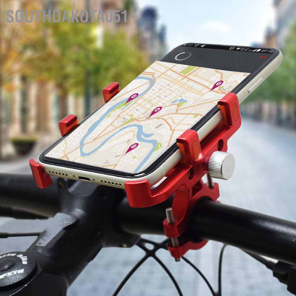 Hàng Sẵn Giá đỡ điện thoại trên xe đạp có thể điều chỉnh bằng hợp kim nhôm chống rung ngoài trời【Southdakota051】