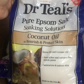 Hàng nội địa Mỹ Muối tắm Epsom Dr Teals dầu dừa giúp nuôi dưỡng và bảo vệ da thumbnail