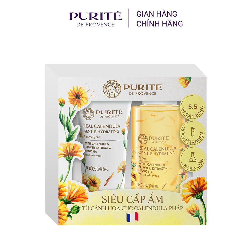 [Mã FMCGMALL -8% đơn 250K] Bộ Minikit Sữa Rửa Mặt Purité 15ml & Toner Purité Hoa Cúc 30ml