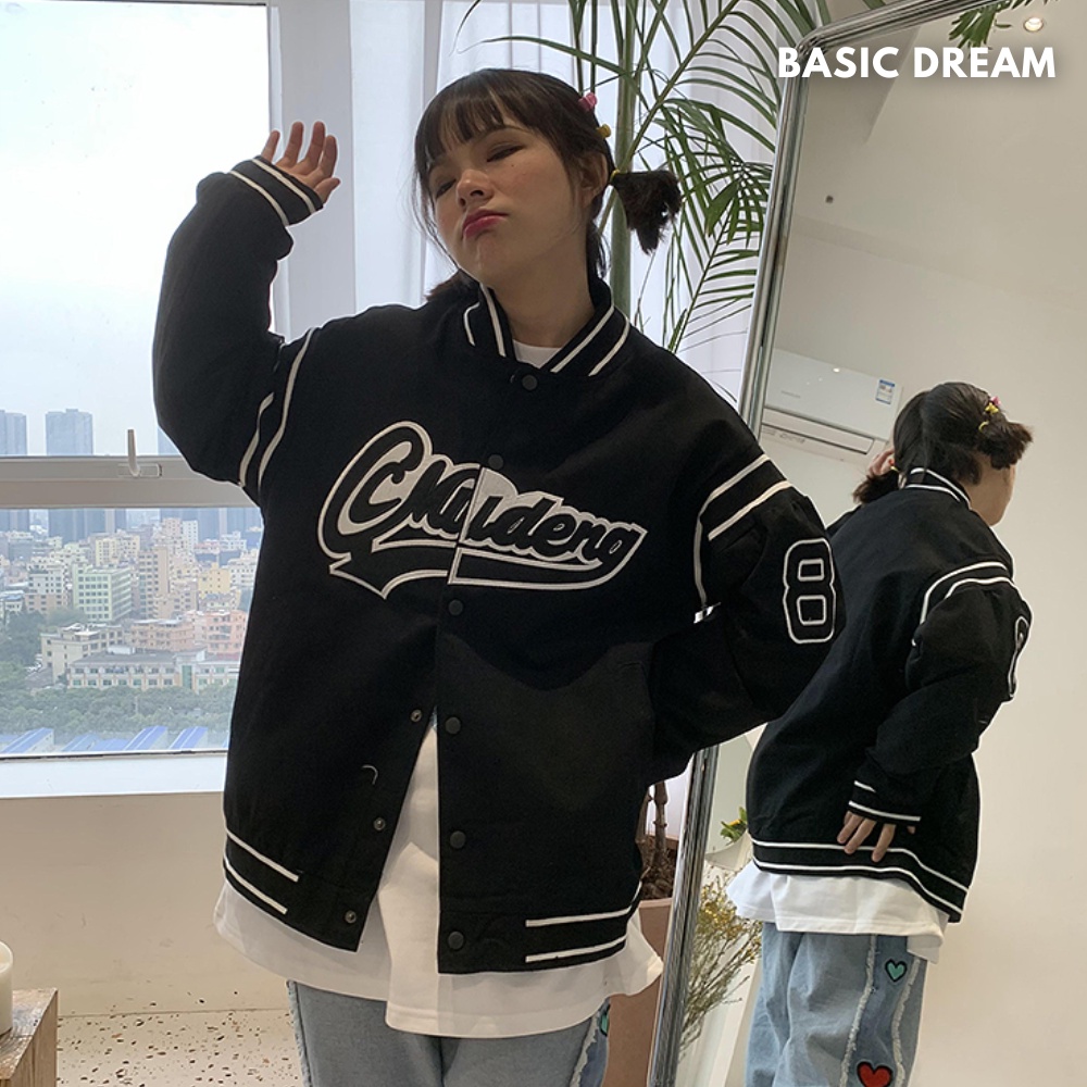 Áo Bomber Jacket Dù 2 Lớp MUDENG, Áo khoác bomber bóng chày Unisex Nam Nữ (Ảnh Thật/Có sẵn)