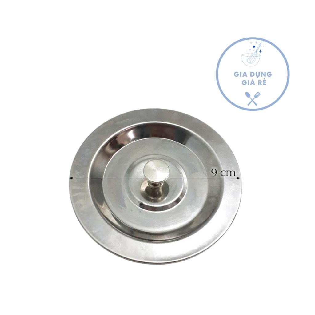 Bộ giỏ lọc rác nắp đậy bồn rửa chén bằng inox