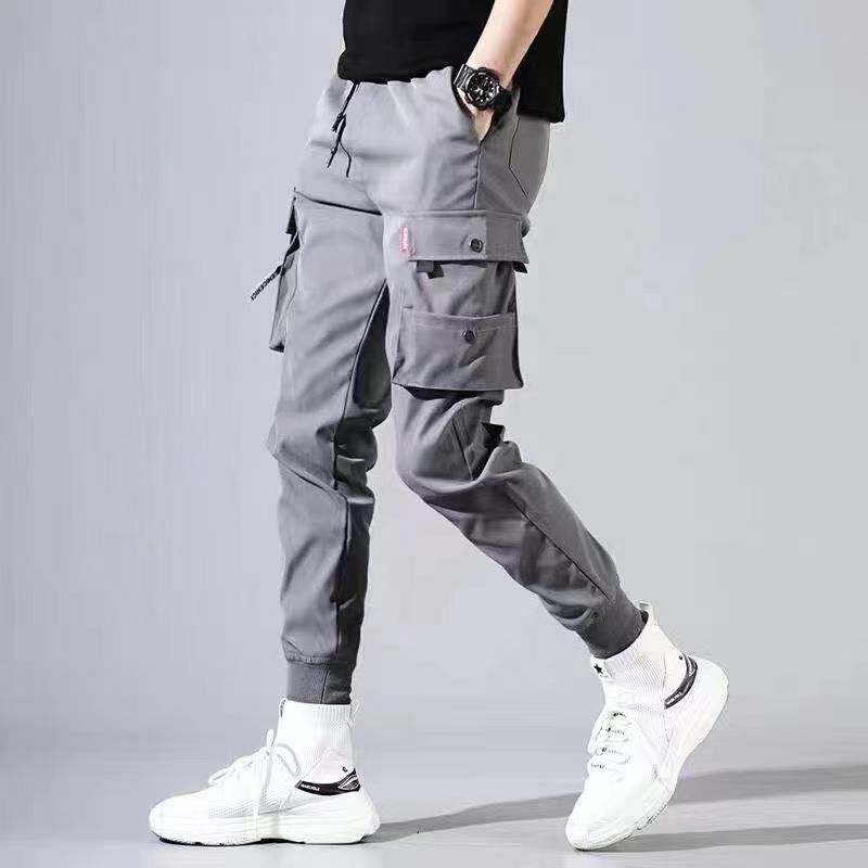 [S-5XL] Quần Hip Hop Trơn Rút Dây Seluar Lelaki Saiz Besar XX7306 Phong Cách Hàn Quốc Cho Nam
