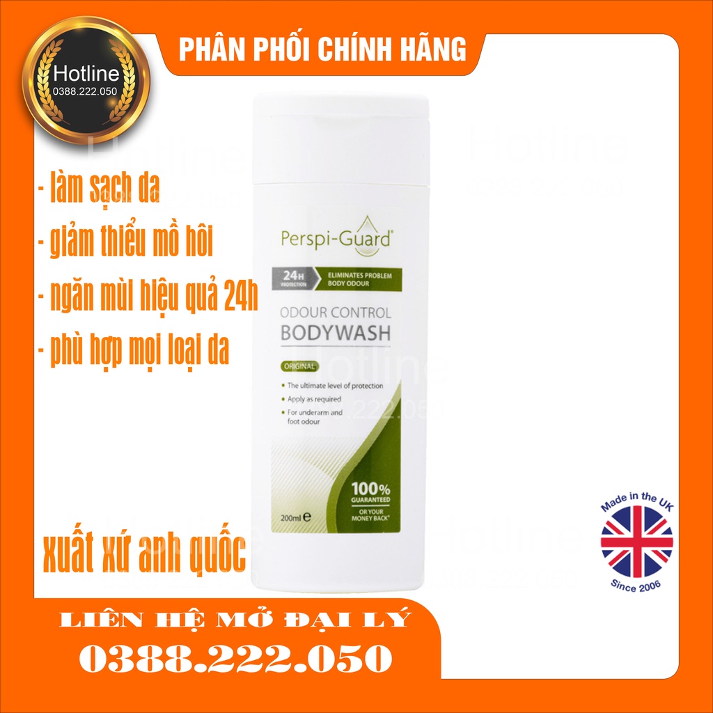 (bán chạy)Sữa tắm ngăn mồ hôi Perspi-Guard Odour Control Body Wash 200ml chính hãng