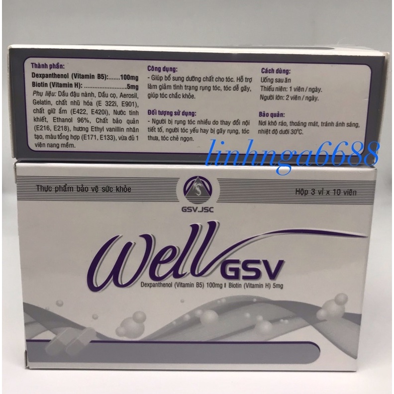 Well GSV - Hỗ trợ giảm nhờn da và giảm rụng tóc