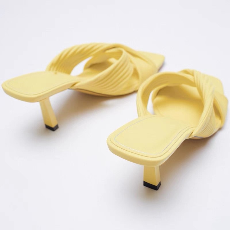 Guốc xoắn cao gót zara xuất
