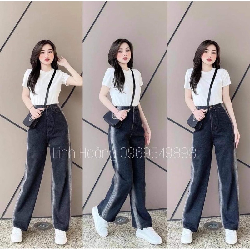 Quần bò loang ❤️freeship❤️ bò loang dáng suông hottrend