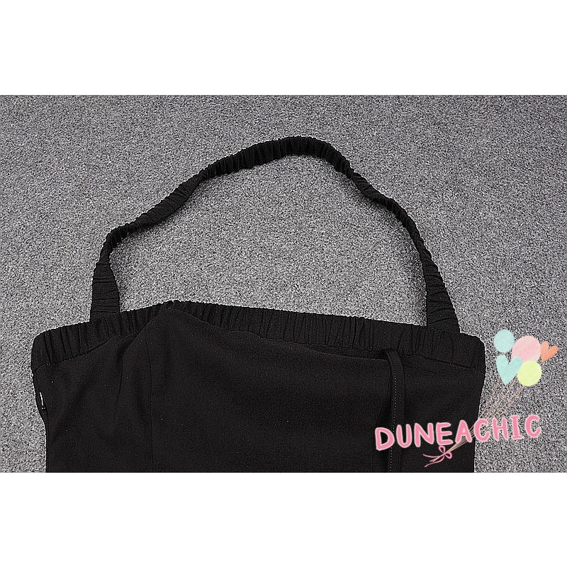 DUNEA Đầm dáng dài hở lưng xẻ tà quyến rũ cho nữ