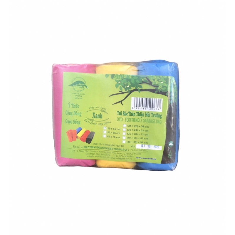 Túi đựng rác THSH bịch 1kg - 3cuộn
