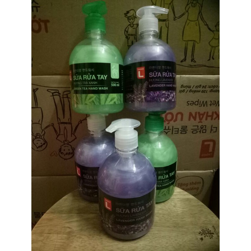 sữa rửa tay 500ml hướng trà xanh/ chanh/Lavender Choice L