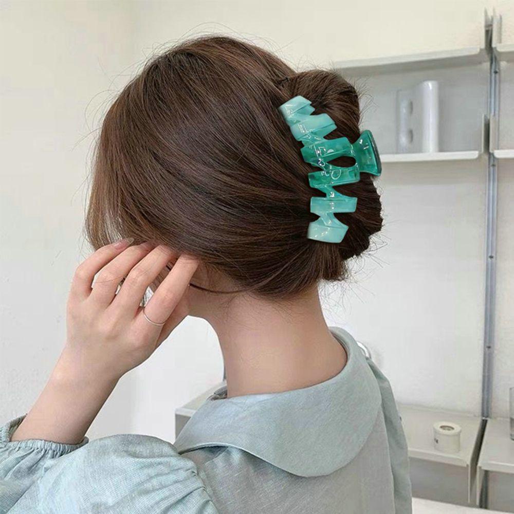 Kẹp Tóc Đuôi Ngựa Dạng Thạch Hình Cá Mập Màu Sắc Retro Hàn Quốc Đơn Giản WMES15H M