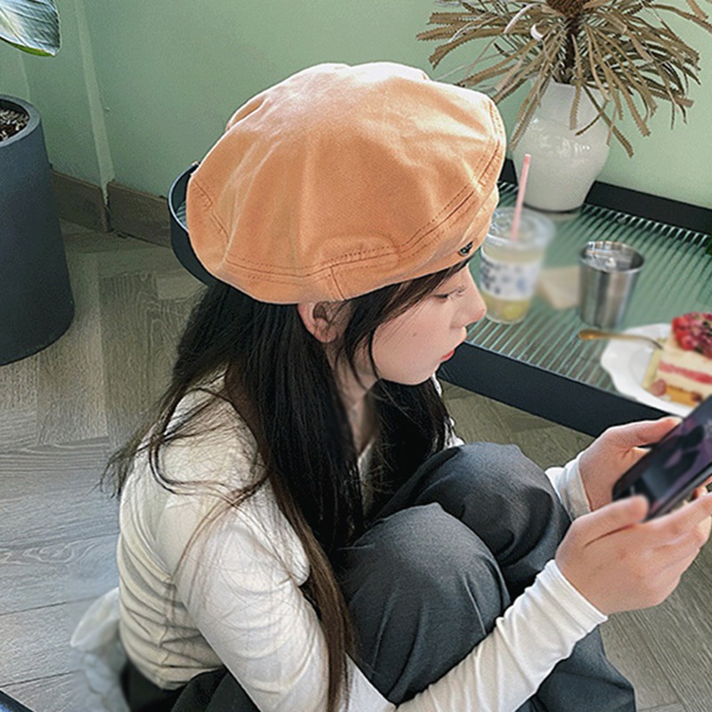 Mũ beret phong cách retro Hàn Quốc cho nữ