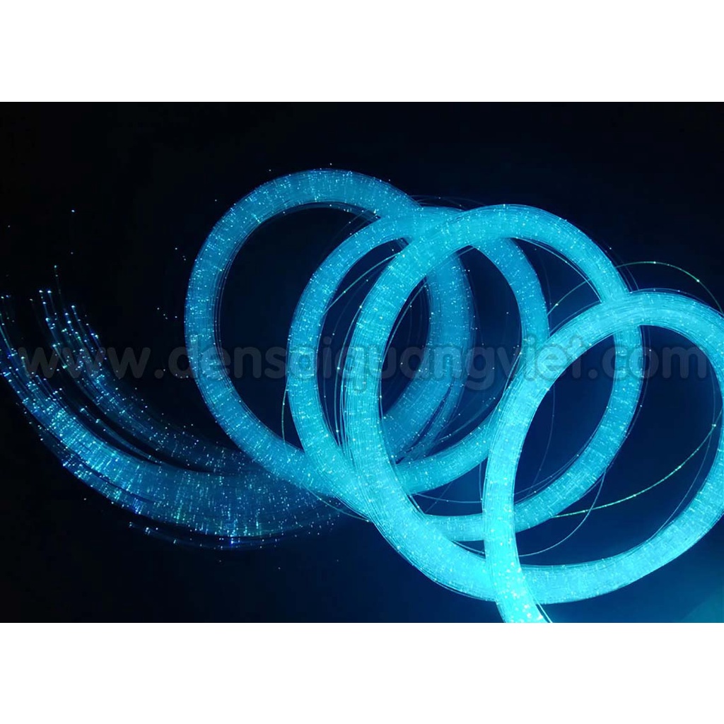 Sợi quang phát cạnh lấp lánh  đường kính 1.0mm theo mét dài làm đèn chùm, rèm, trang trí