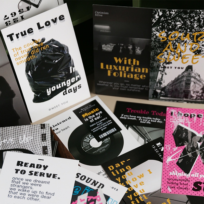 Set 30 Tấm Thẻ Bưu Thiếp Tự Nhiên Sáng Tạo Phong Cách Hàn Quốc Dành Cho Học Sinh