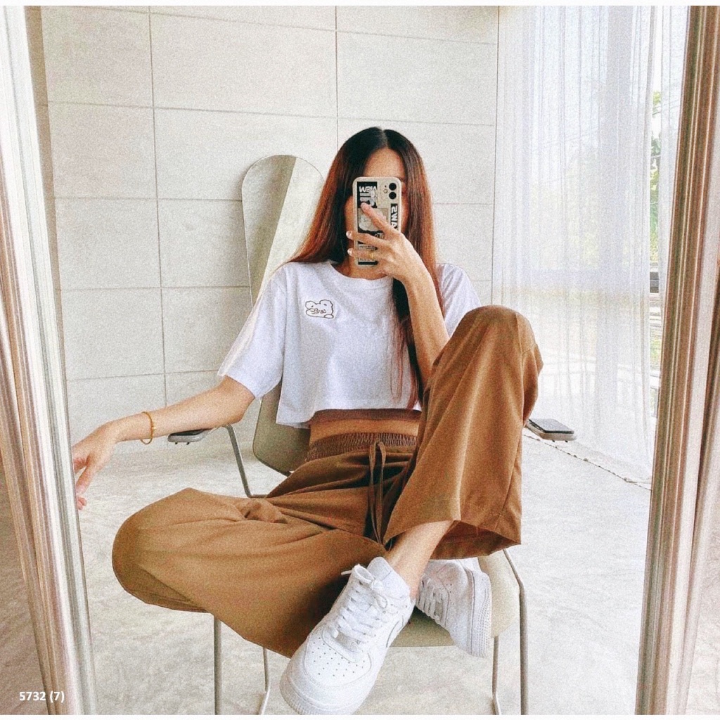 SET đồ 3 món sành điệu: áo 2 dây + áo croptop + quần ống suông