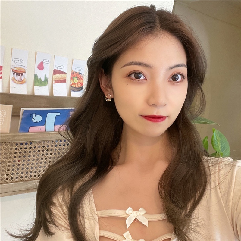 Mới Khuyên Tai Mạ Bạc 925 Đính Ngọc Trai Xinh Xắn