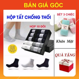 Tất cổ ngắn cổ cao nam chống hôi sét 3 khăn mặt monored giá sỉ, tất chống thối chân trơn trắng dày cute