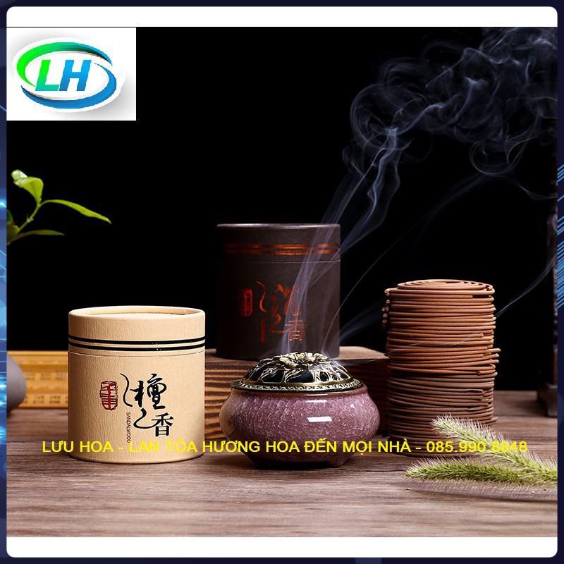 Nhang trầm hương [HƯƠNG TRẦM THÁI], nhang cao cấp 50 đĩa thời gian cháy 4 giờ đựng trong hộp giấy kín - Hương thơm ngát