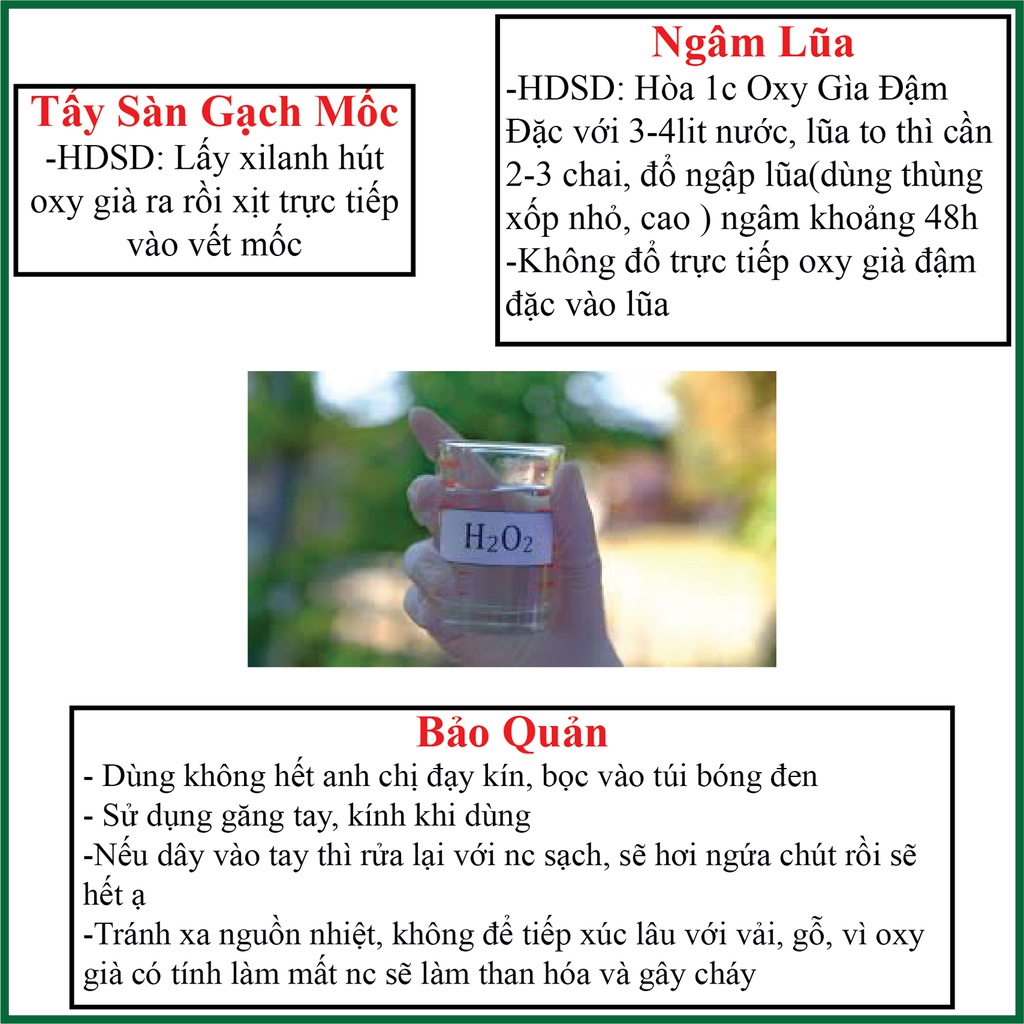 1000gr Oxy già Hàn Quốc đậm đặc 50% CAM KẾT CHẤT LƯỢNG SẢN PHẨM, ĐẬM ĐẶC, sử lý lũa, tẩy mốc, t