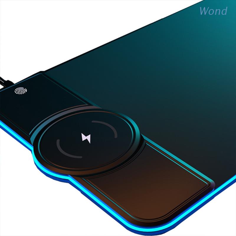 Miếng lót chuột không dây Wond 10W kèm đế cao su chống trượt 10 chế độ