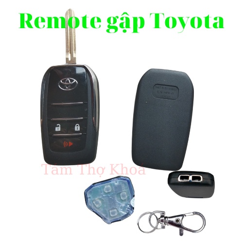 Chìa khóa remote gập Toyota Innova, Fortuner, Corolla Altis, Vios... Hướng dẫn cài remote