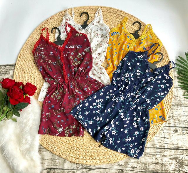 Jump hoa hai dây viền ren, kèm hình thật