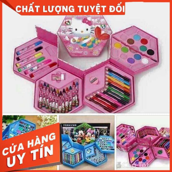 Bộp hộp màu lục giác 4 tầng cho bé yêu