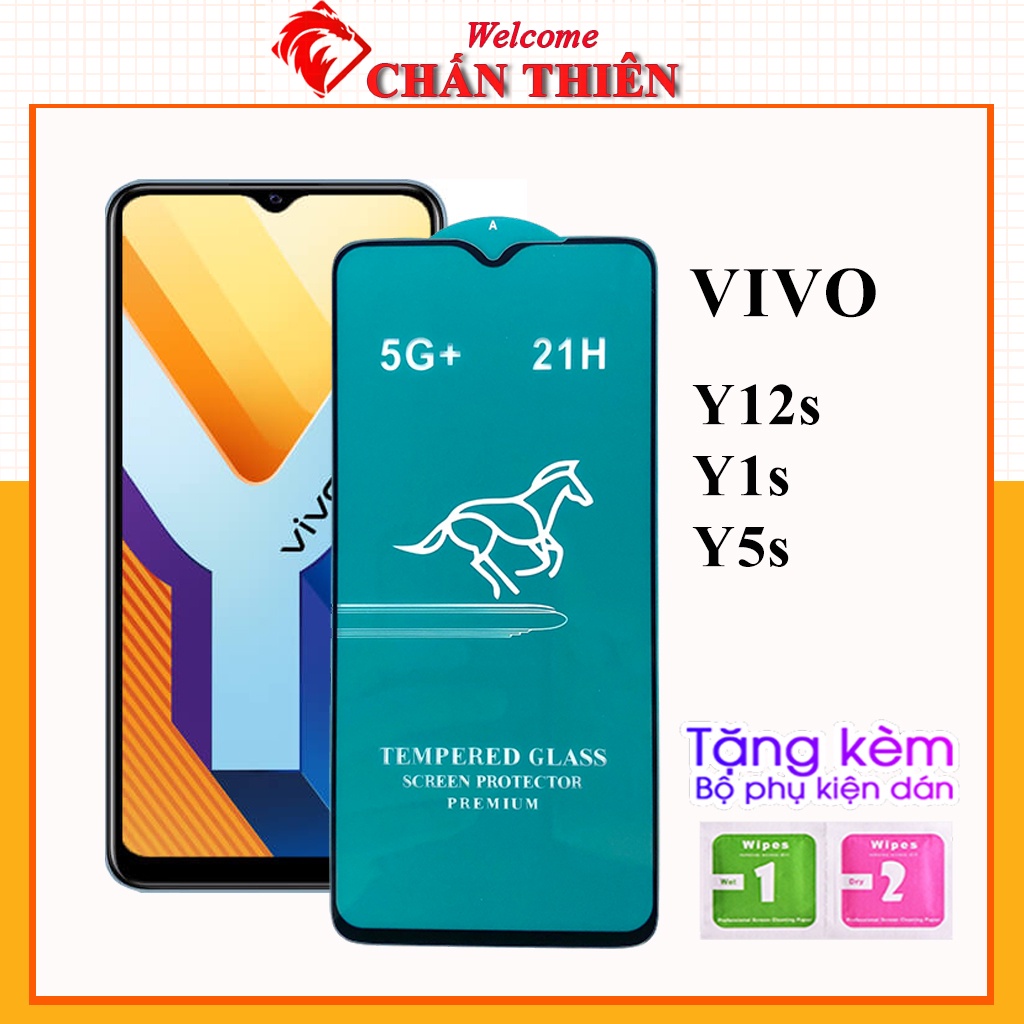 Kính cường lực vivo Y12s Y1s Y5s full màn OG xanh cao cấp tặng kèm khăn lau màn hình [OG]