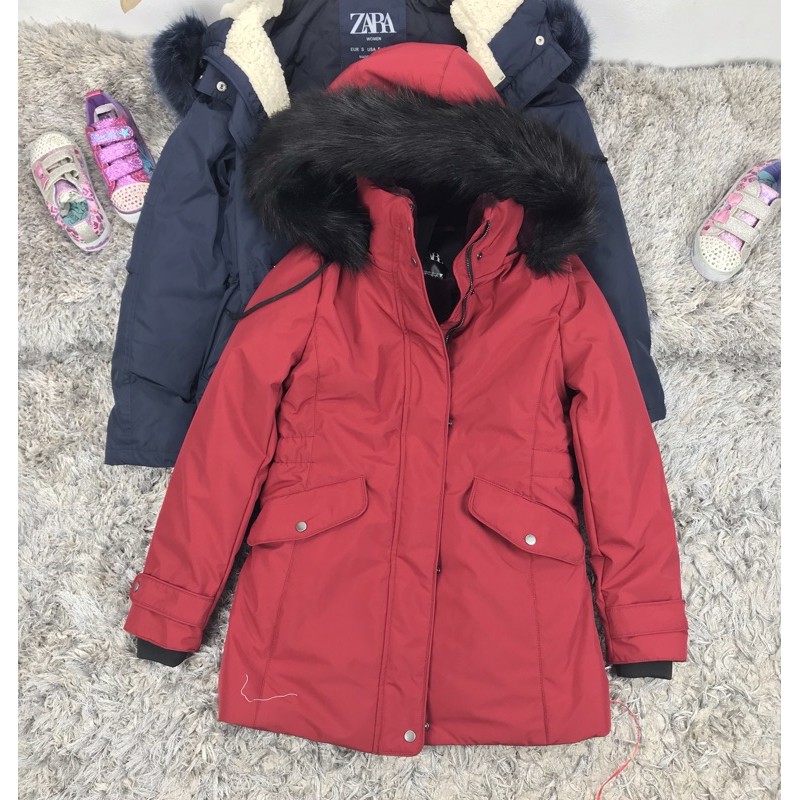 Áo parka nữ zara xuất khẩu áo khoác parka lót lông -AK4
