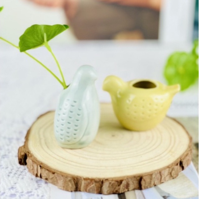 Chậu trồng cây,Bình cắm hoa mini decor trang trí,chụp ảnh hình con chim