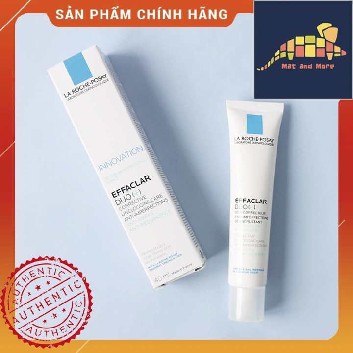 [ CHÍNH HÃNG ] Kem Dưỡng Giảm Mụn, Ngừa Thâm, Thông Thoáng Lỗ Chân Lông La Roche-Posay Effaclar Duo+ 40ml