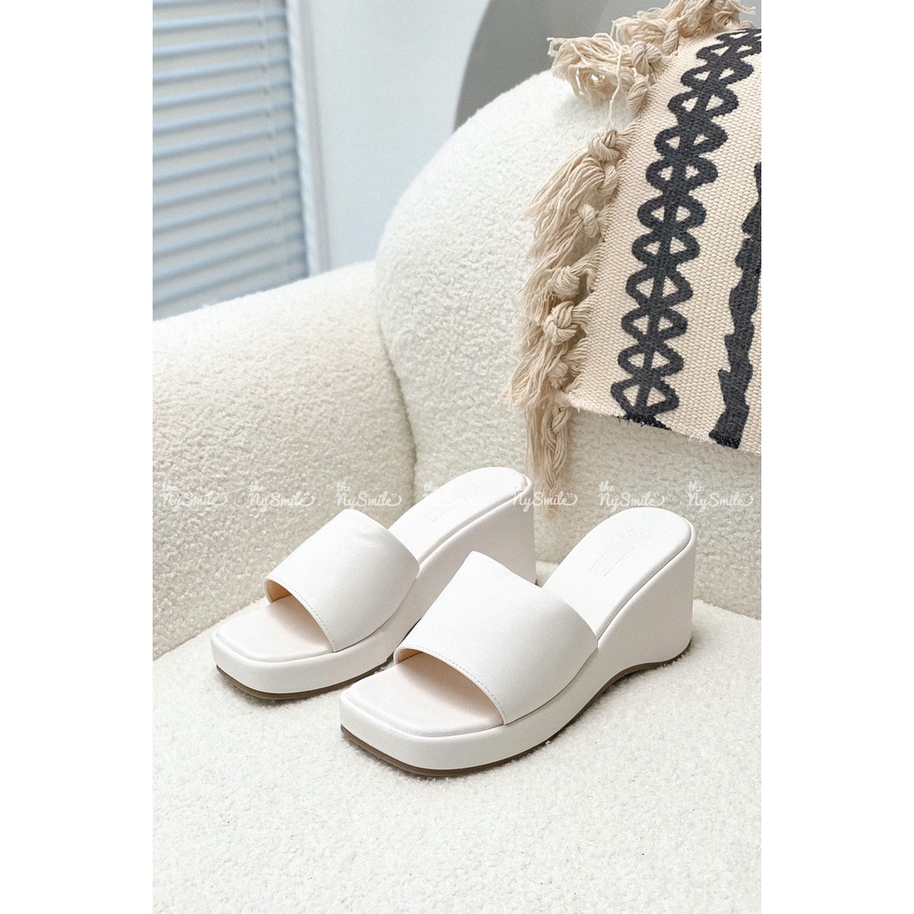 Dép xuồng nữ 7 phân quai ngang to, dép bánh mì - The NySmile - NOKA